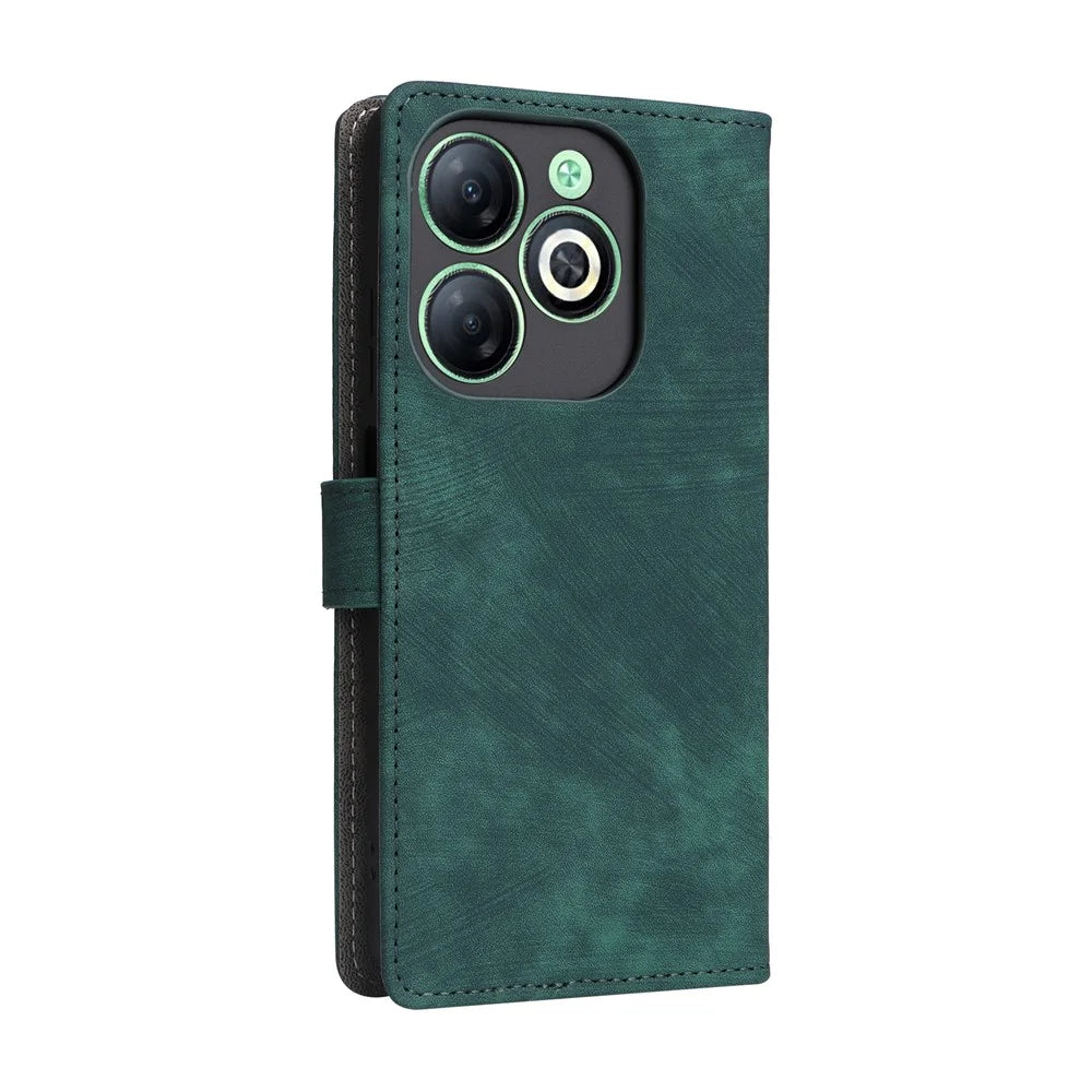 For Infinix Smart 8 4G X6525 / Smart 8 HD 4G Cell Phone Case RFID Blocking Leather Anti-Scratch Cover - Green - 7