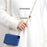 VILI GHE Series Phone Case Crossbody Chain Shoulder Strap Leather Phone Bag Wallet (REACH Certification) - Blue - 3