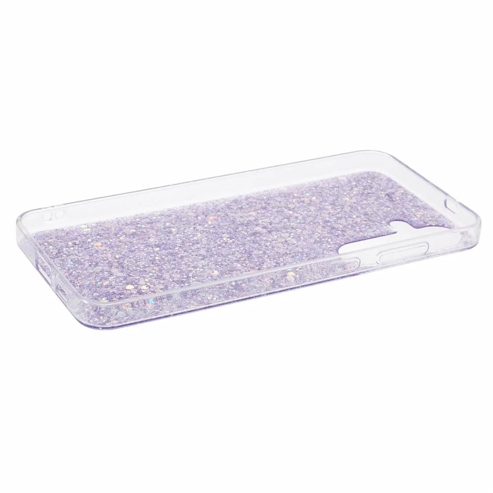 For Samsung Galaxy S24+ Case Anti-scratch Glittery Phone TPU Cover - Purple - 4