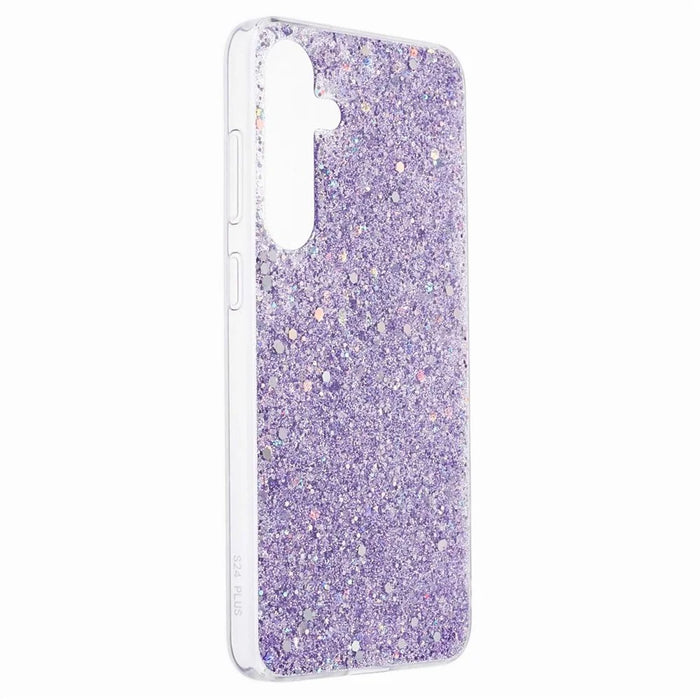 For Samsung Galaxy S24 TPU Case Glitter Sequins Anti-scratch Phone Cover - Purple - 3