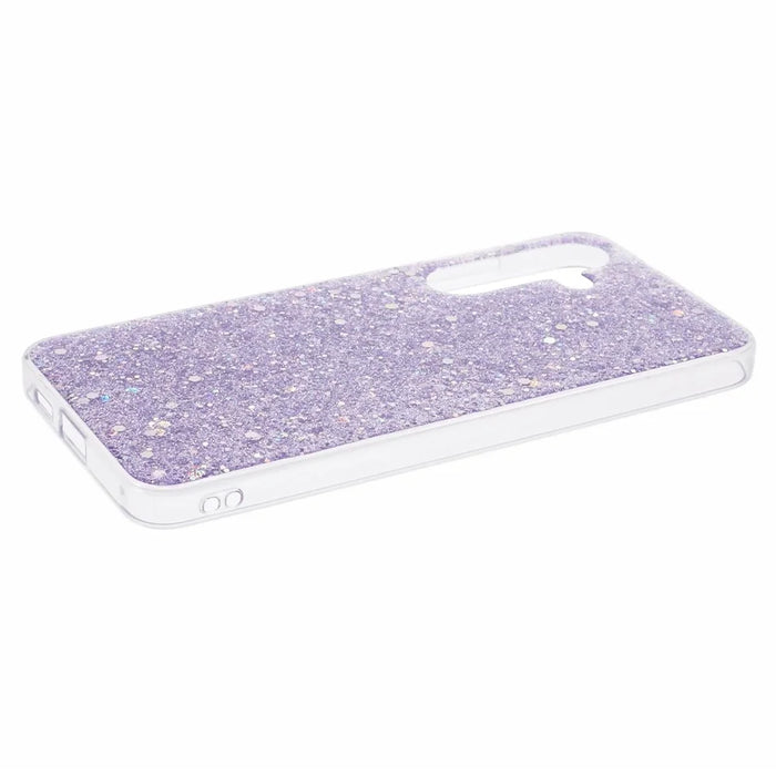 For Samsung Galaxy S24 TPU Case Glitter Sequins Anti-scratch Phone Cover - Purple - 5