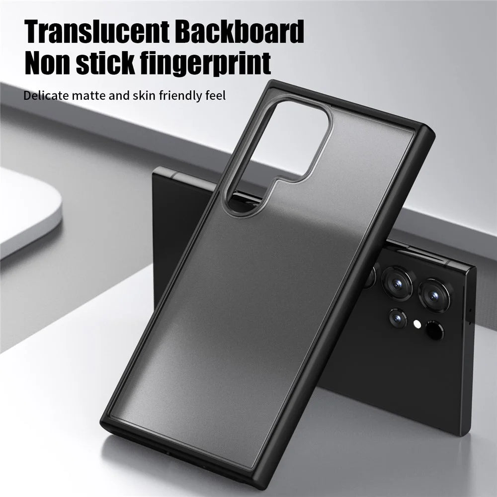 Magic Series for Samsung Galaxy S24 Ultra Case Drop-proof Matte TPU+PC Phone Guard Cover - Black - 2