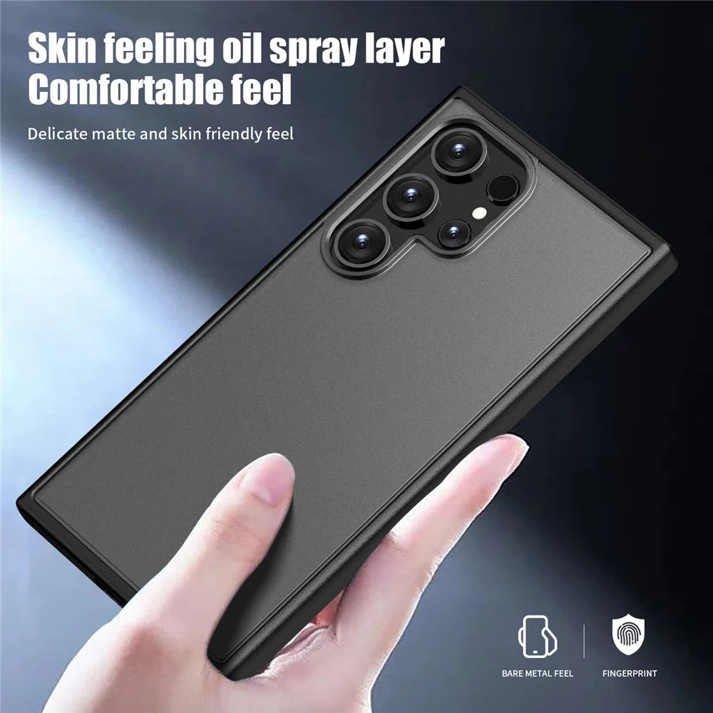 Magic Series for Samsung Galaxy S24 Ultra Case Drop-proof Matte TPU+PC Phone Guard Cover - Black - 4