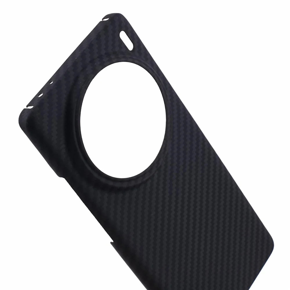 For vivo X100 Pro 5G Case Scratch-proof 1500D Coarse Texture Aramid Fiber Big Lens Cutout Phone Back Cover - Black - 6