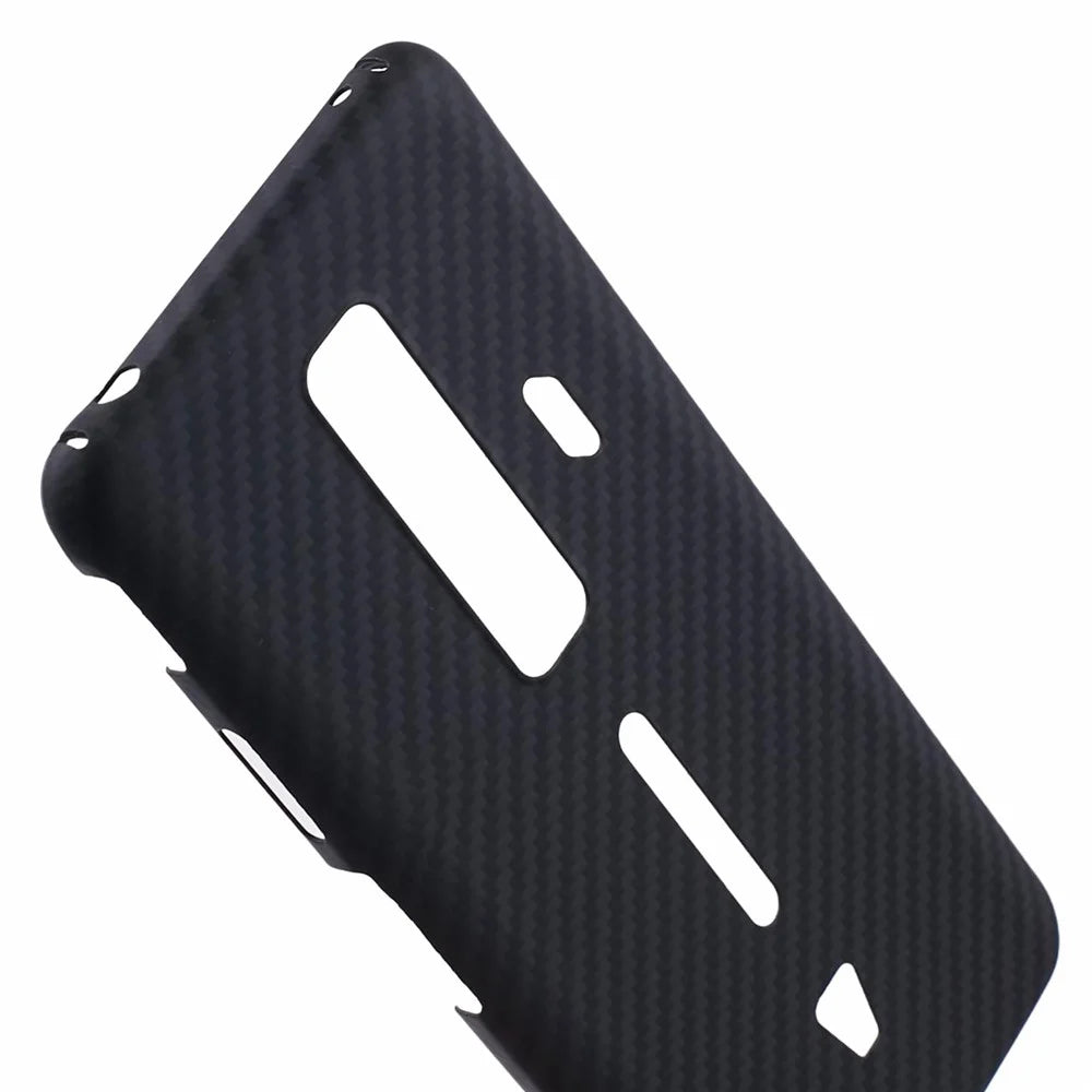 For ZTE nubia Red Magic 7 / 7S 5G Aramid Fiber Case 1500D Coarse Texture Ultra-Thin Touch Feel Phone Cover - Black - 6