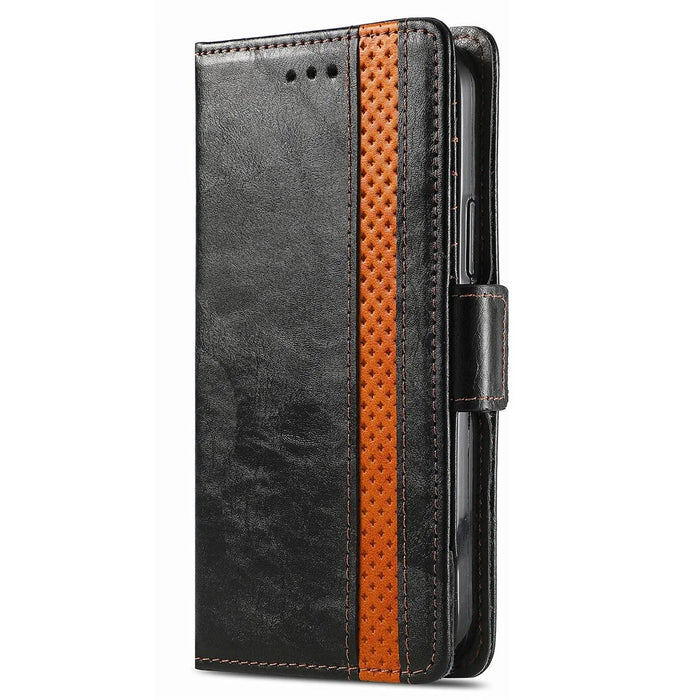 For Samsung Galaxy S24 Ultra Phone Cases CASENEO PU Leather Cover Stand with RFID Blocking Wallet - Black - 6