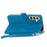 For Samsung Galaxy S24+ Zipper Wallet Case with Strap Flower Imprint PU Leather Phone Cover - Blue - 4