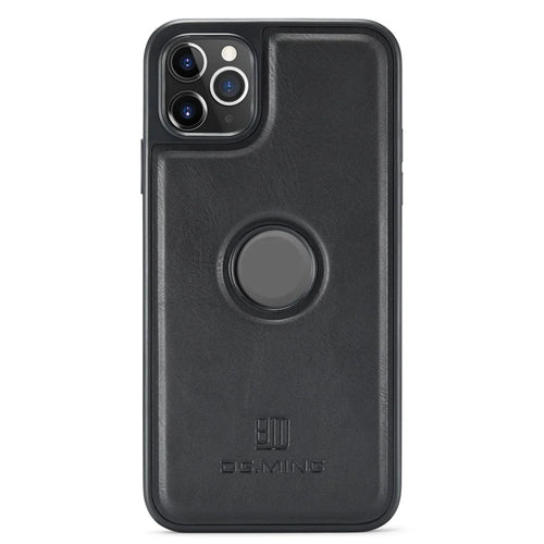 DG.MING For iPhone 11 Pro Max Case Leather Coating Phone Cover Wireless Charging - Black - 1