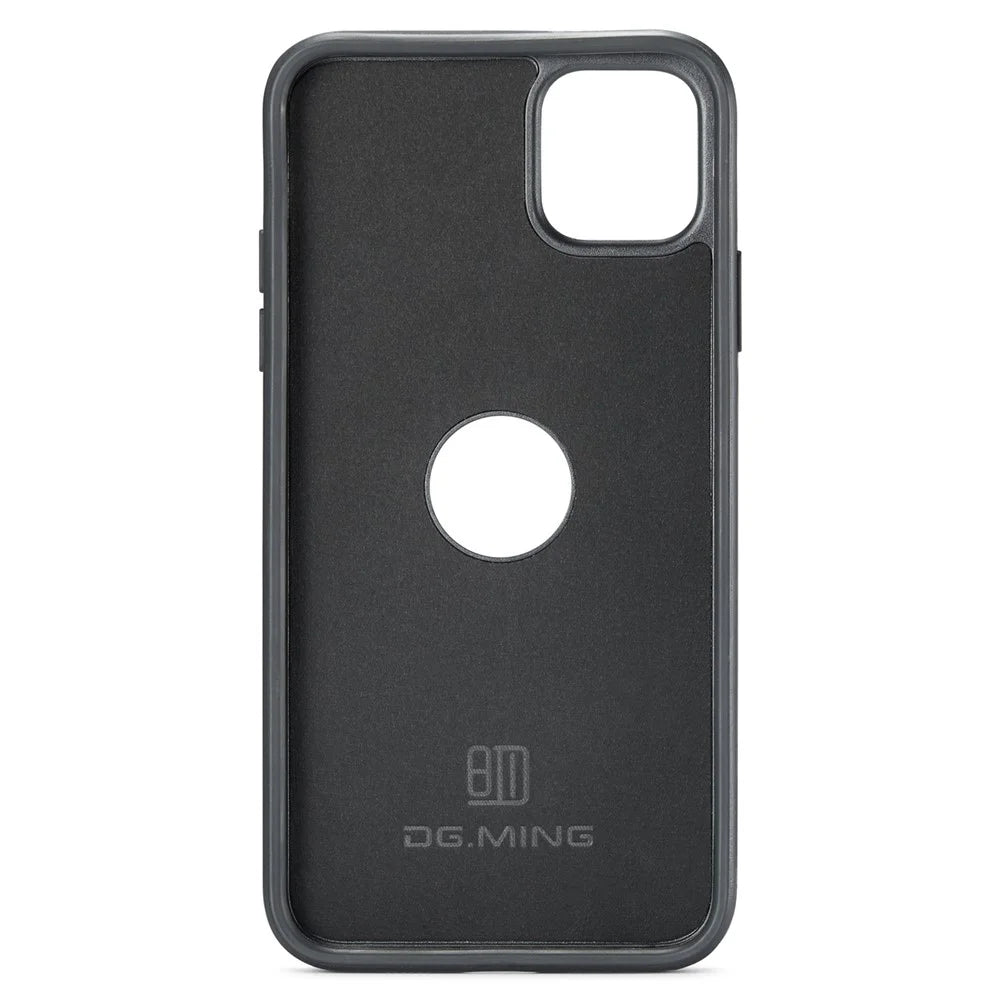 DG.MING For iPhone 11 Pro Max Case Leather Coating Phone Cover Wireless Charging - Black - 2