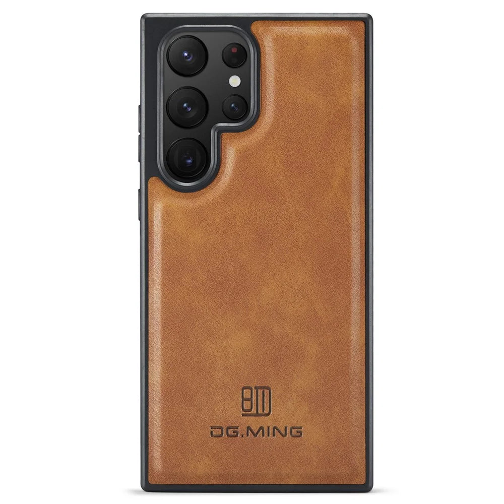 DG.MING For Samsung Galaxy S22 Ultra 5G Case Anti-Scratch Cell Phone Back Cover - Brown - 1