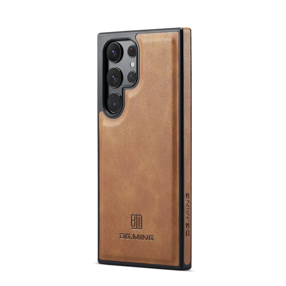 DG.MING For Samsung Galaxy S22 Ultra 5G Case Anti-Scratch Cell Phone Back Cover - Brown - 3