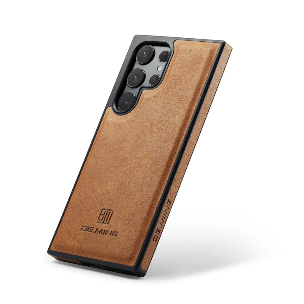 DG.MING For Samsung Galaxy S22 Ultra 5G Case Anti-Scratch Cell Phone Back Cover - Brown - 5