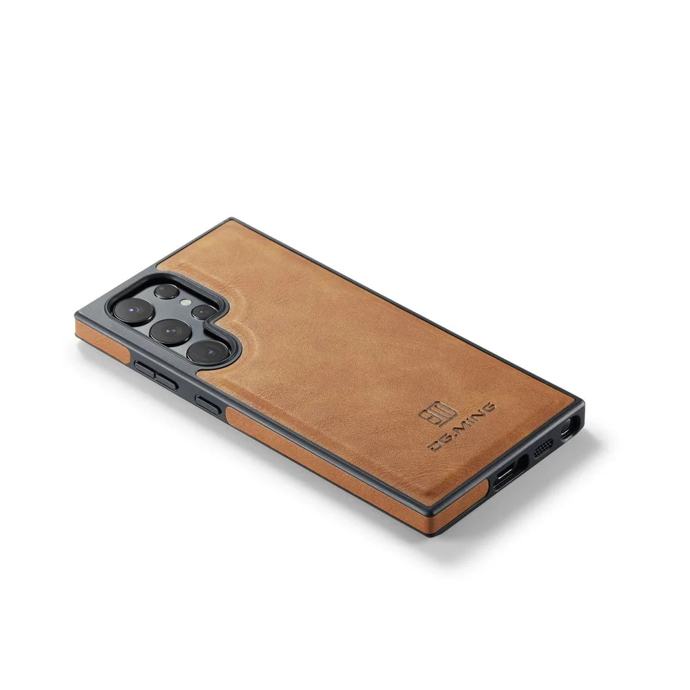 DG.MING For Samsung Galaxy S22 Ultra 5G Case Anti-Scratch Cell Phone Back Cover - Brown - 6