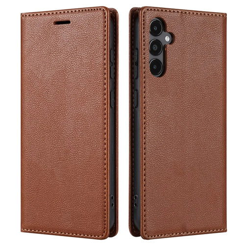 BKS-001 For Samsung Galaxy A05s 4G Case Stand Wallet Leather Phone Cover - Brown - 1