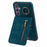 For Samsung Galaxy S24+ Magnetic Case Retro PU+TPU Kickstand Back Cover - Blue - 1
