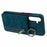 For Samsung Galaxy S24+ Magnetic Case Retro PU+TPU Kickstand Back Cover - Blue - 5