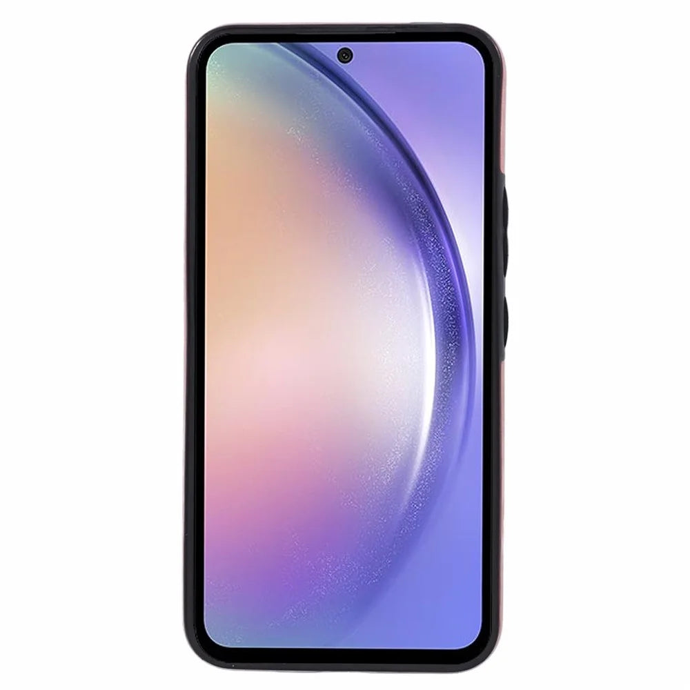 For Samsung Galaxy A54 5G Case  RFID Blocking Retro Texture PU+TPU Phone Cover with Card Slots - Pink - 3