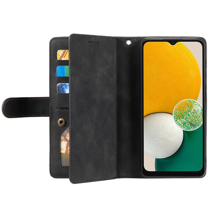 For Samsung Galaxy A55 5G Leather Case 9 Card Holder Folio Phone Cover - Black - 3