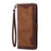 Vintage Splicing Leather Case for Samsung Galaxy A35 5G Full Protection Phone Cover - Brown - 6