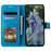 For Samsung Galaxy A35 5G Wallet Case Mandala Pattern Flower PU Leather Phone Cover - Blue - 2