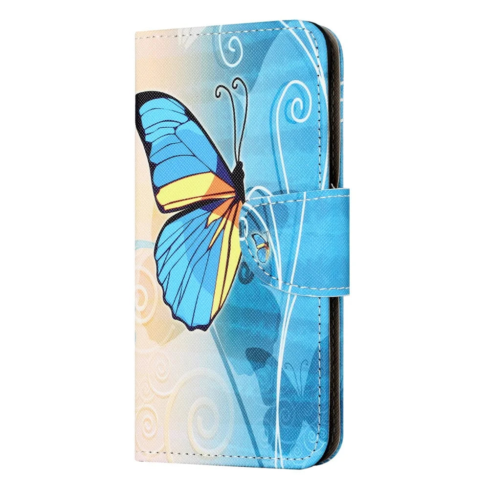 For Samsung Galaxy A55 5G Magnetic Phone Case Pattern Design Folio Leather Cover - Butterfly - 4