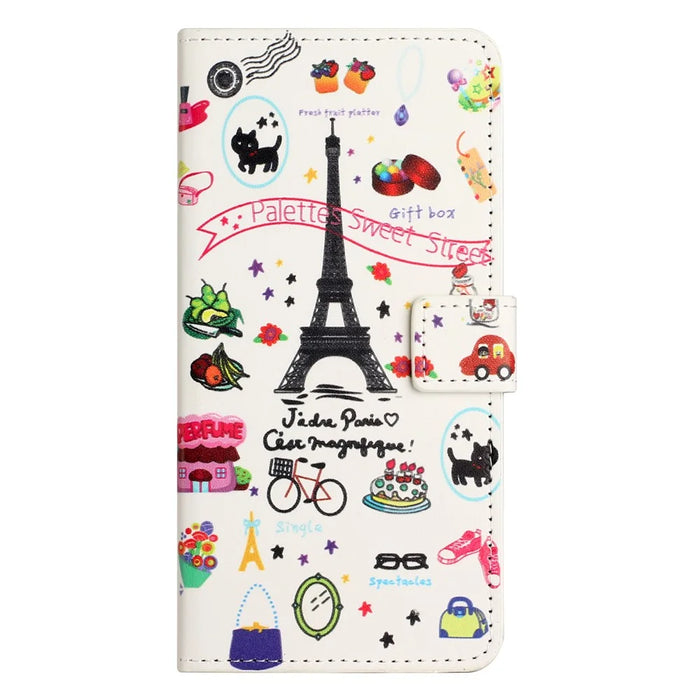 For Samsung Galaxy A55 5G Printed Protective Case Leather Phone Stand Cover - Iron Tower - 5