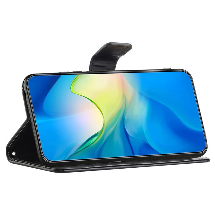 For Samsung Galaxy A55 5G Case Personalized Printing Butterfly Leather Phone Cover - Black - 3