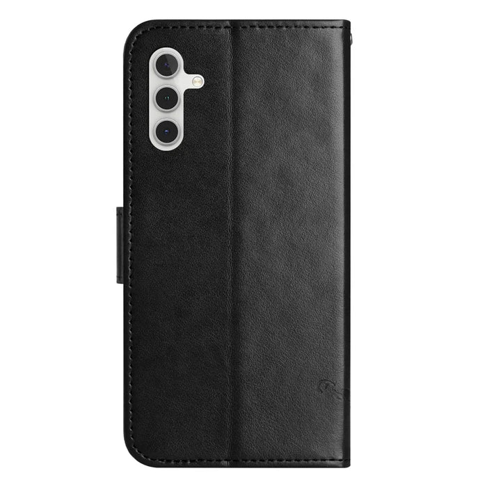 For Samsung Galaxy A55 5G Case Personalized Printing Butterfly Leather Phone Cover - Black - 6