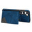 For Samsung Galaxy S24 Case Line Splicing Imprinted Leather Phone Cover - Blue - 2