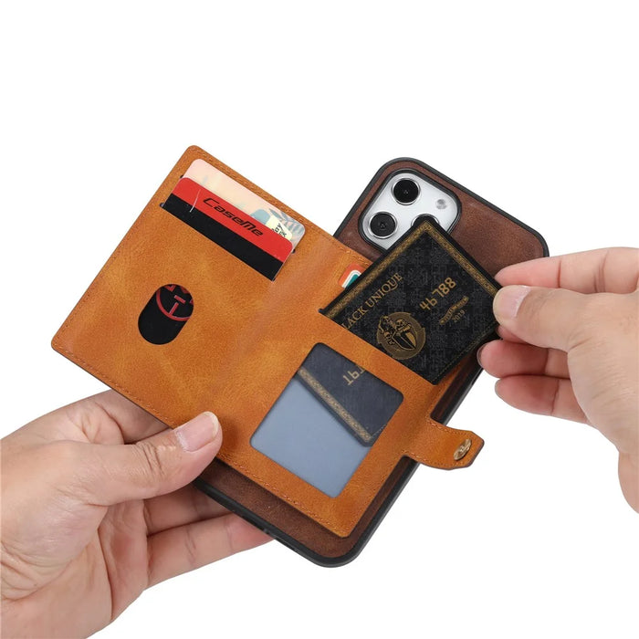 Cell Phone Case for Samsung Galaxy S24+ , Calf Texture Card Holder PU Leather+TPU Cover - Black - 4