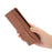 For Samsung Galaxy S24 Cell Phone Case Magnetic Closing PU Leather Wallet Cover - Light Brown - 4