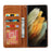 For Samsung Galaxy S24 Ultra Cell Phone Case Magnetic Closing PU Leather Stand Cover - Light Brown - 2