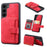 For Samsung Galaxy S24 Case RFID Blocking Leather Anti-Shock Kickstand Phone Cover - Red - 1