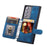 For Samsung Galaxy S24 Ultra Case RFID Blocking Wallet Phone Cover with Card Slot - Navy Blue - 4