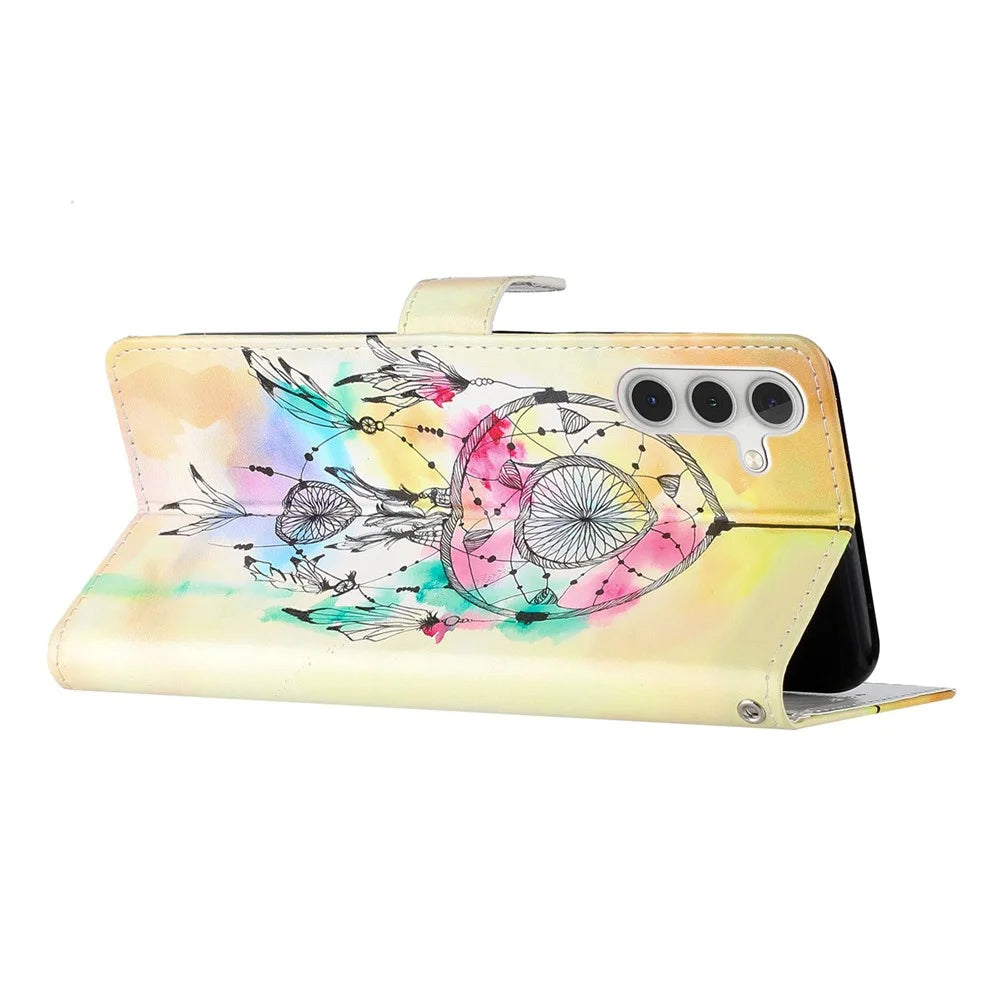 For Samsung Galaxy A35 5G Leather Wallet Cover Flip Magnetic Phone Case - Wind Chime - 3