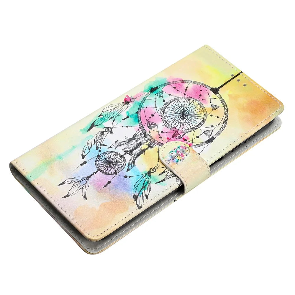 For Samsung Galaxy A35 5G Leather Wallet Cover Flip Magnetic Phone Case - Wind Chime - 4