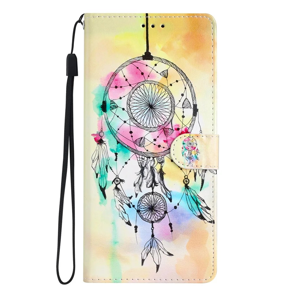 For Samsung Galaxy A35 5G Leather Wallet Cover Flip Magnetic Phone Case - Wind Chime - 7