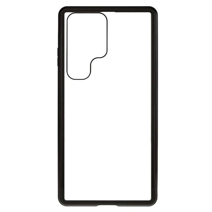 For Samsung Galaxy S24 Ultra Full Body Case Magnetic Tempered Glass Double-Sided Phone Case - Black - 2