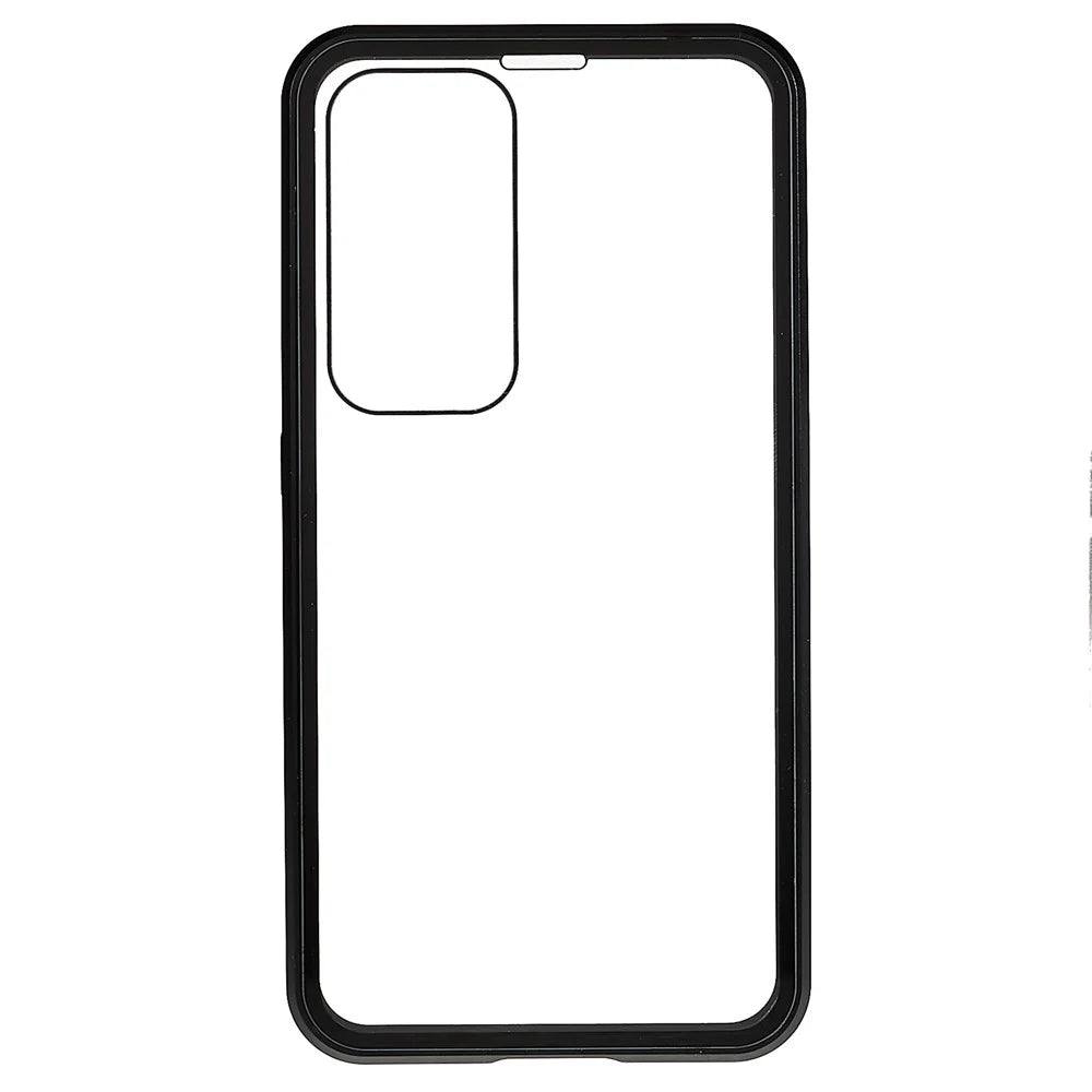 For Samsung Galaxy S25 / S24 Full Body Case Magnetic Tempered Glass Double-Sided Phone Case - Black - 2