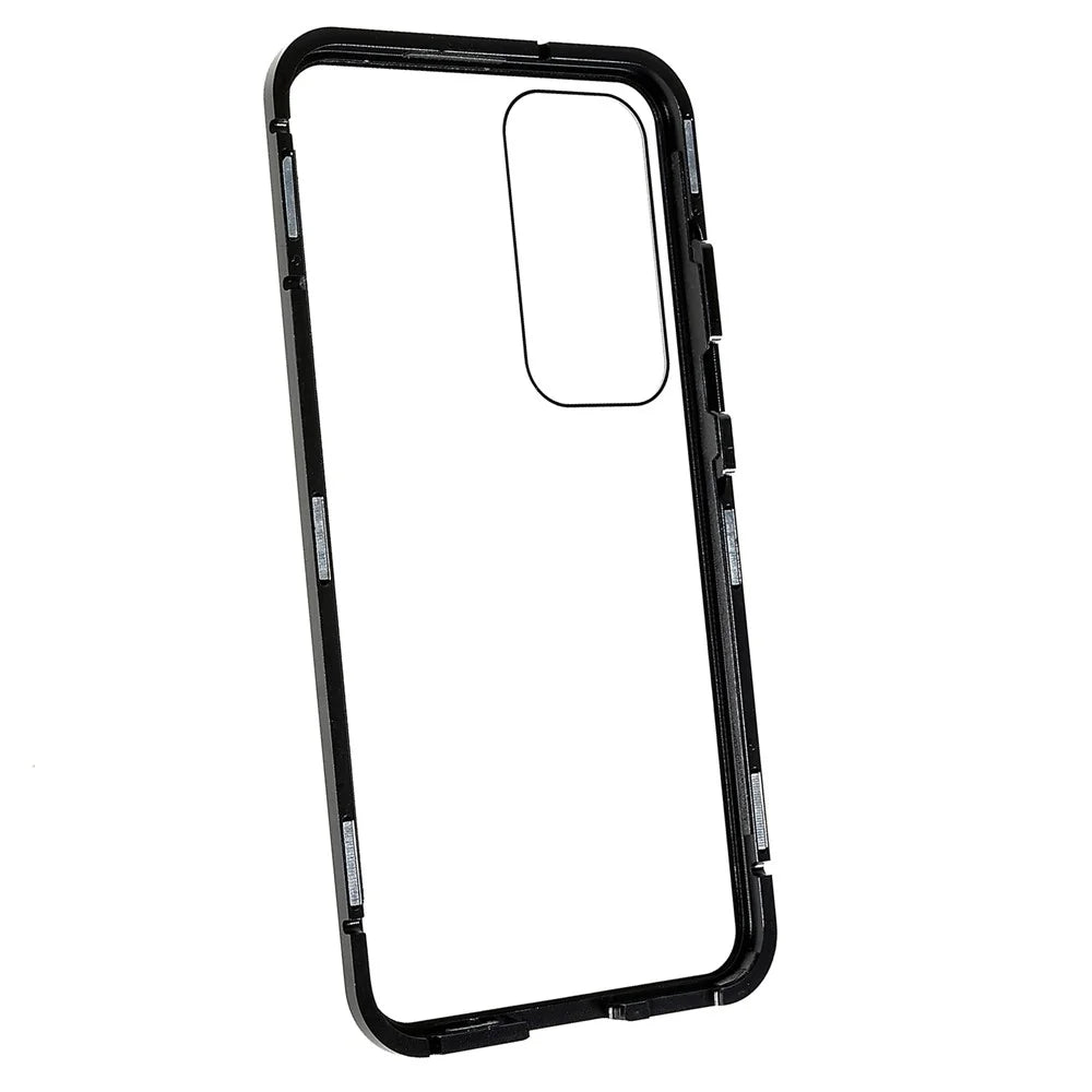 For Samsung Galaxy S25 / S24 Full Body Case Magnetic Tempered Glass Double-Sided Phone Case - Black - 6