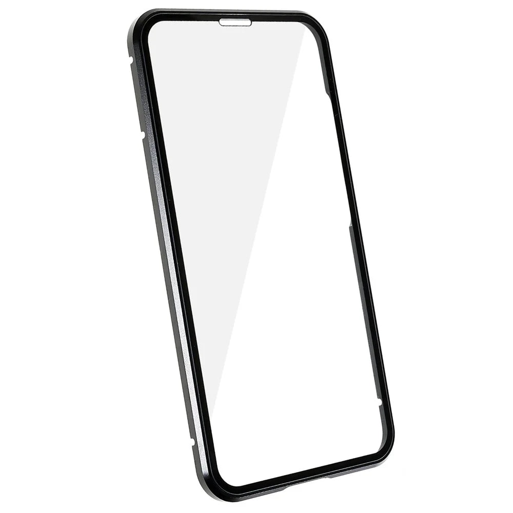 For Samsung Galaxy S25 / S24 Full Body Case Magnetic Tempered Glass Double-Sided Phone Case - Black - 7