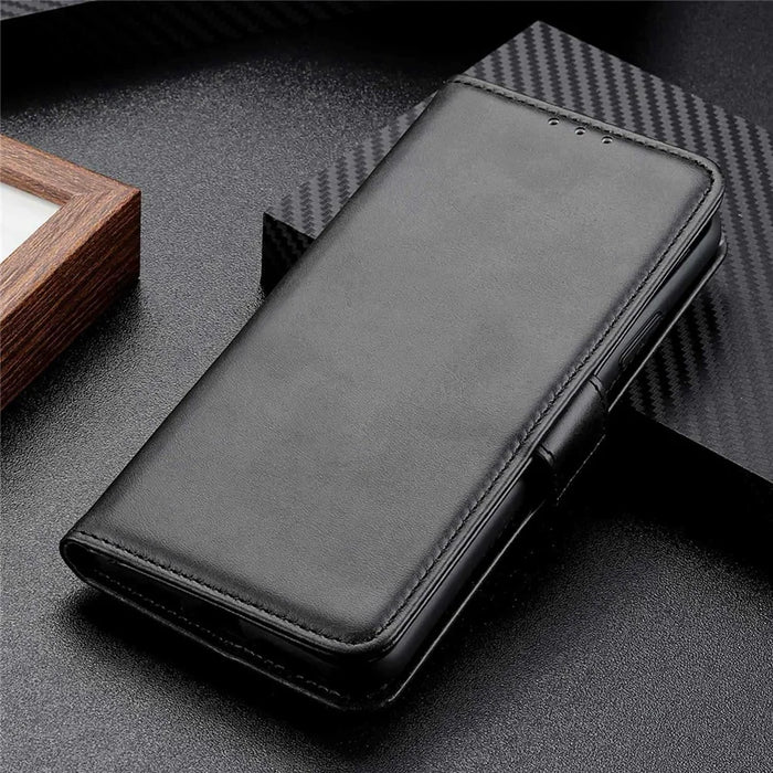 PU Leather Phone Case for Samsung Galaxy A55 5G Wallet Phone Stand Cover - Black - 7