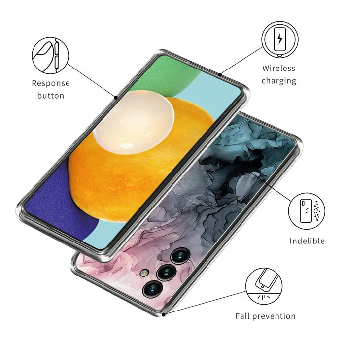 For Samsung Galaxy A55 5G TPU Case Abstract Marble Pattern Printing Phone Cover - Style G - 3