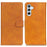 For Samsung Galaxy A55 5G PU Leather Mobile Phone Case Magnetic Stand Cover - Brown - 1