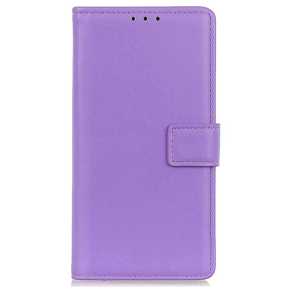 For Samsung Galaxy A55 5G Case Anti-Scratch PU Leather Cell Phone Shell Wallet Cover - Purple - 6