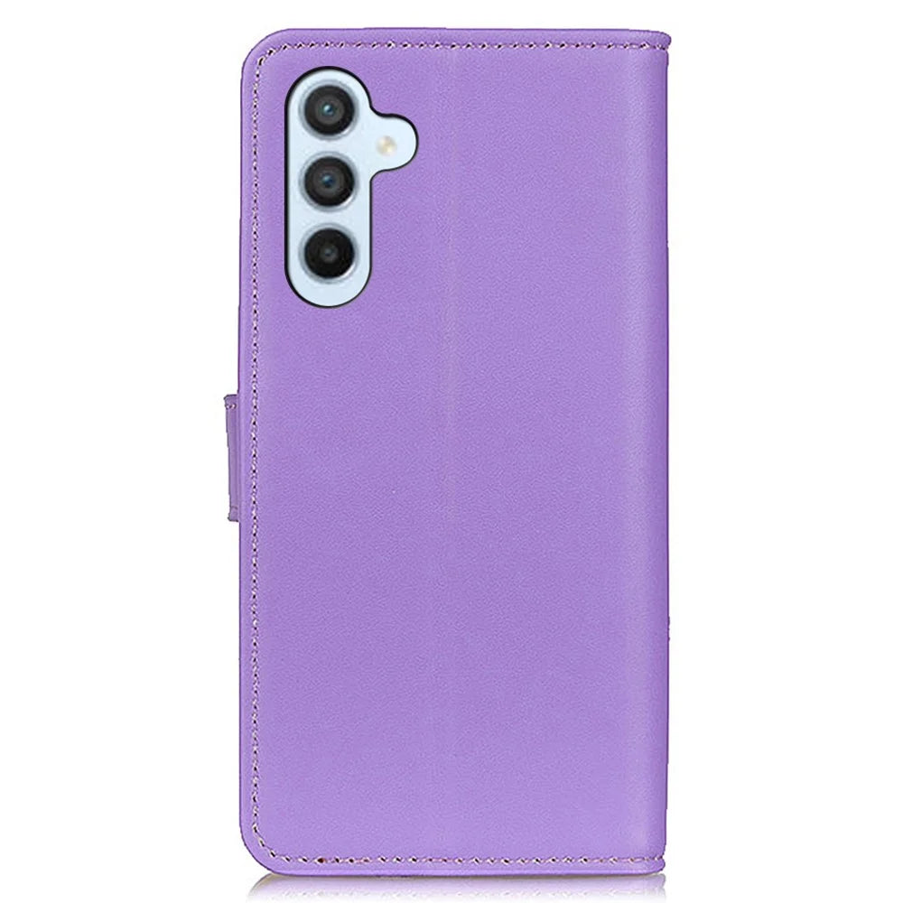 For Samsung Galaxy A55 5G Case Anti-Scratch PU Leather Cell Phone Shell Wallet Cover - Purple - 7