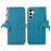 Wallet Case for Samsung Galaxy A35 5G Genuine Cow Leather Folio with RFID Blocking Cover - Blue - 1