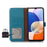 Wallet Case for Samsung Galaxy A35 5G Genuine Cow Leather Folio with RFID Blocking Cover - Blue - 4