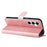 For Samsung Galaxy A35 5G Leather Case Calfskin Zipper Wallet - Pink - 4