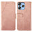 IDEWEI For ZTE Blade A73 Classic Calf Leather Case Phone Cover Wallet - Pink - 1